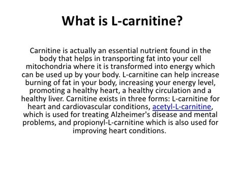 L carnitine