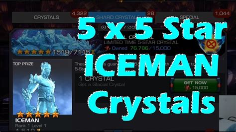 5 X 5 Star Iceman Unbelievable Crystal Opening Marvel Contest Of Champions Youtube