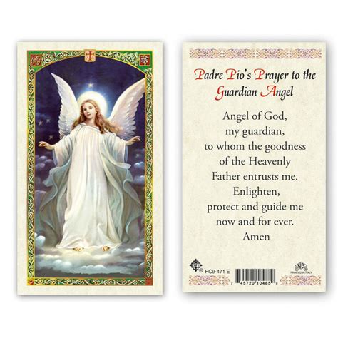 Padre Pio's Prayer to the Guardian Angel – The Catholic Gift Store