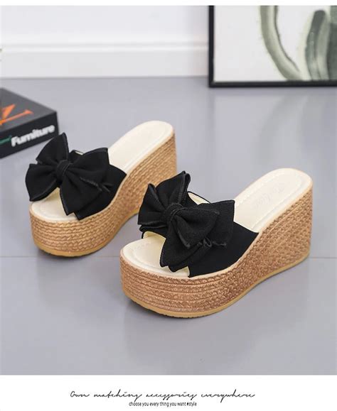 Женские шлепанцы с бантом | AliExpress