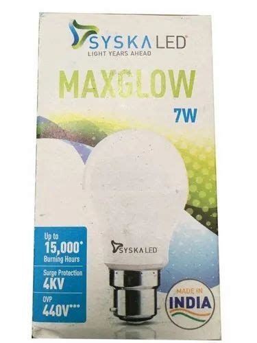 Ceramic Round W Syska Maxglow Led Bulb At Rs Piece In Lucknow Id