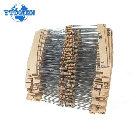 Pcs W Resistors Values Carbon Film Resistor Rang Assortment