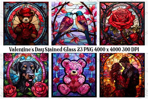 Valentine S Day Stained Glass Graphic By Creative Design Creative