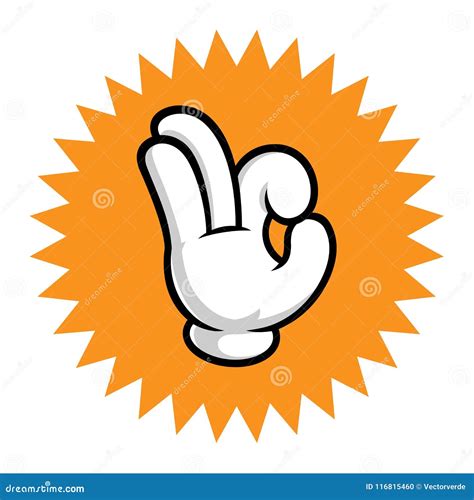 Hand With Ok Gesture Stock Vector Illustration Of Signal