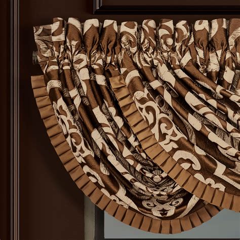 Surano Ii Waterfall Valance Chocolate 43 X 33 Touch Of Class