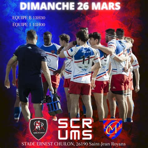 Programme Week End Mars Ums Rugby Mont Limar