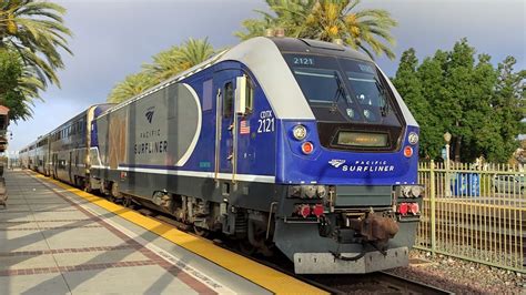 Amtrak 2016 Siemens Charger Sc 44 2121 And 2002 Alstom Surfliner 6451