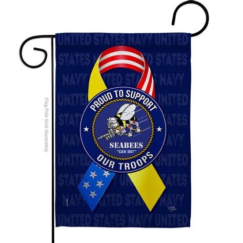 Breeze Decor In X In Support Seabees Troops Navy Garden Flag