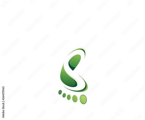 Green feet logo design template Stock Vector | Adobe Stock