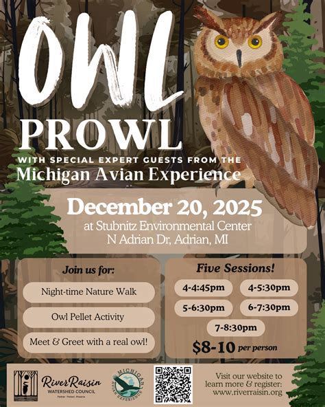 Owl Prowl with Michigan Avian Experience | River Raisin Watershed Council