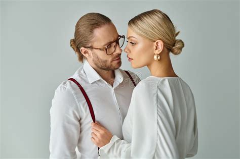 Beautiful Couple In Elegant Attires Stock Image Image Of Elegant