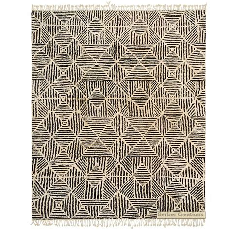 Handmade Moroccan Beni Wool Rug Black and White - Berber Creations