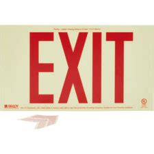 BradyGlo Exit Sign Brady Part 87807B Brady BradyID