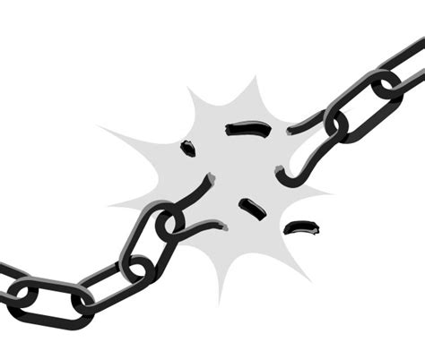 Broken Chain Royalty Free Vector Image Vectorstock