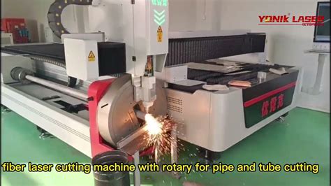 Yonik Fiber Laser Cutting Machine With Rotary Youtube