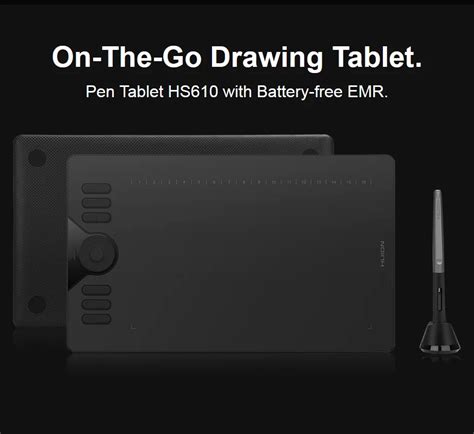 10*6.25inch Huion Inspiroy Hs610 Professional Write Graphic Draw Tablet ...