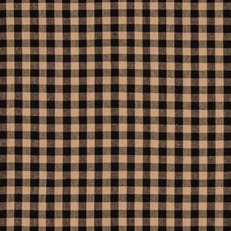 Black And Tan Homespun Check Fabric Pattern Fabric 100 Cotton Apparel