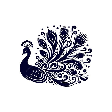 Premium Vector Peacock Silhouette Clip Art Isolated Vector Illustration On White Background