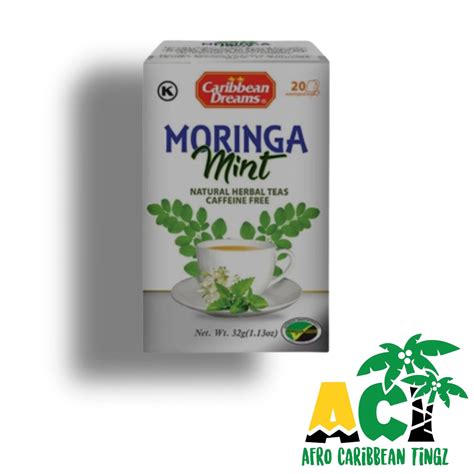 Caribbean Dreams Moringa Mint Tea 20s Afro Caribbean Tingz