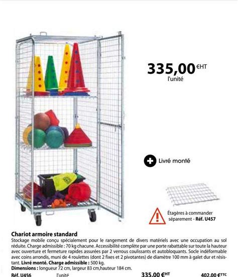 Promo Chariot Armoire Standard Chez Casal Sport Icatalogue Fr