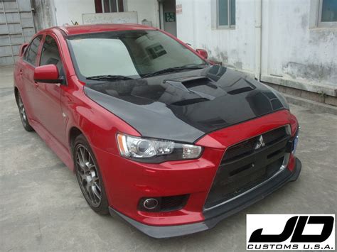 Jdc Ralliart Style Carbon Fiber Front Lip Evo X