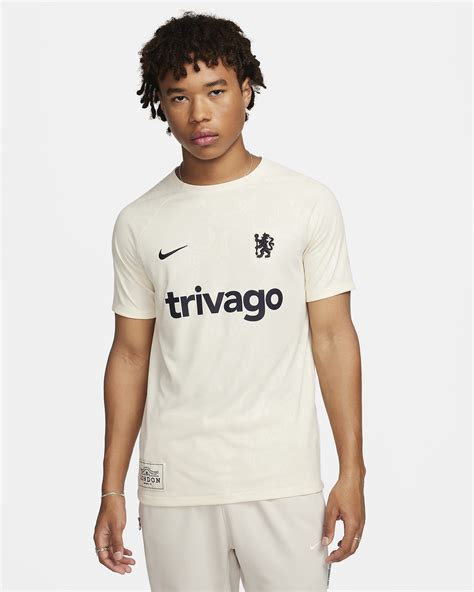 Haut de foot à manches courtes d avant match Nike Dri FIT Chelsea FC