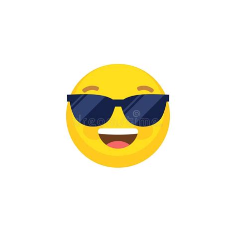 Cara Plana Divertida Abstracta Del Emoticon Del Emoji Del Estilo En