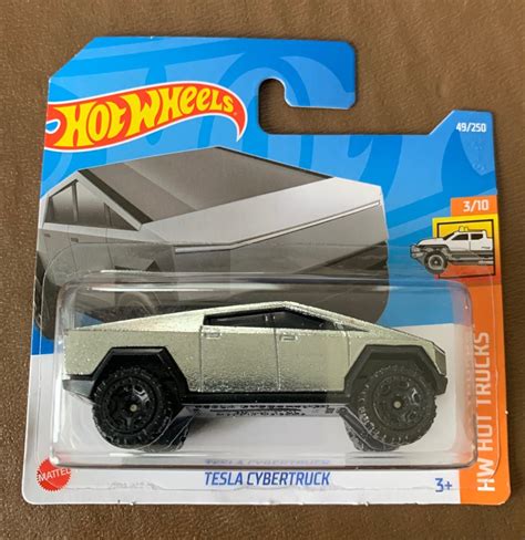 Hot Wheels Tesla Cybertruck Silver Metal Body With Black Etsy Canada