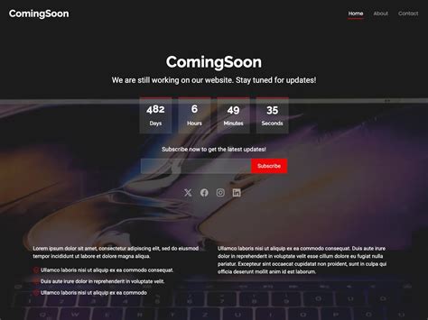 ComingSoon - Free Under Construction Bootstrap Template | BootstrapMade