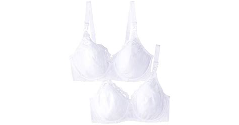 Lyst Hanes H446 Everyday Classic Underwire 2 Pack In White Save 26