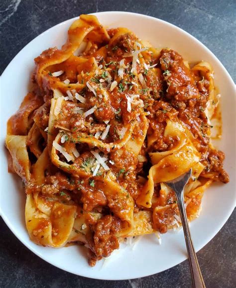 Pappardelle Pasta Bolognese