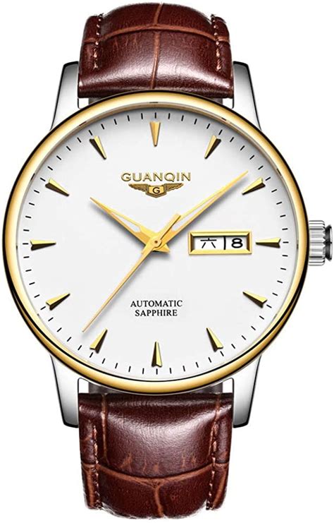 GUANQIN Men Analog Fashion Automatic Self Winding Mechanical Stainless