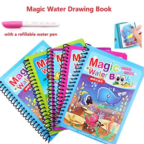 Magic Water Drawing Book Painting Book Coloring Doodle With Magic Pen