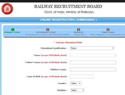 Rrb Apply Online 2023 Rrb New Registration Process Railway