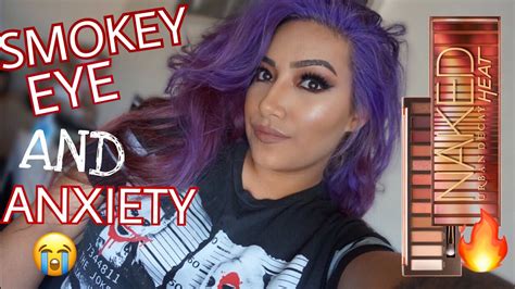 SMOKEY Tutorial Using NAKED URBAN DECAY HEAT PALETTE Chit Chat About My Anxiety YouTube
