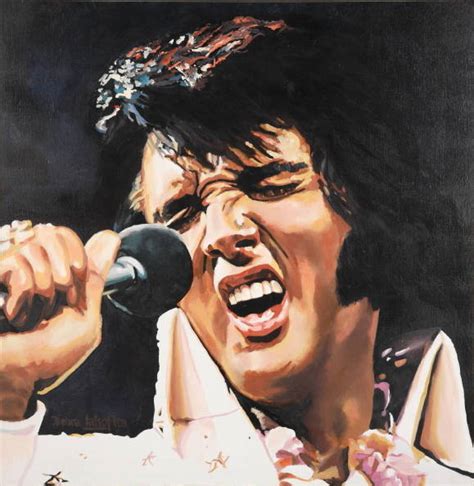 Elvis Presley The Voice Painting Displayed At Graceland