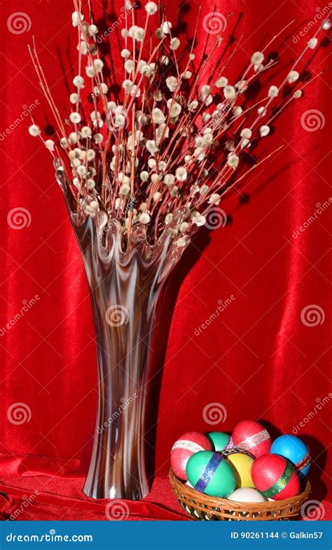 Pussy Willow Revival And Easter Eggs Stock Photo Image Of Revival Christian