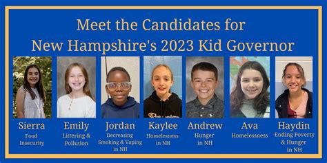 2022 Election Candidates - New Hampshire's Kid Governor