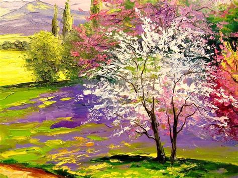 spring painting in 2024 | Spring painting, Painting, Abstract painting