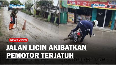 Viral Jalanan Licin Di Citeras Tutul Akibatkan Pengendara Motor