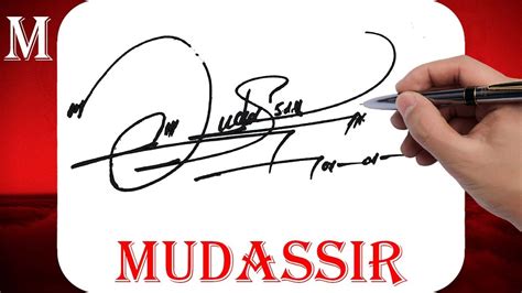 Mudassir Name Signature Style M Signature Style Signature Style Of My Name Mudassir Youtube