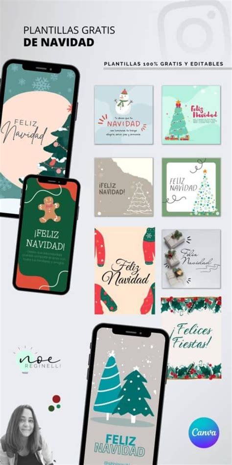 Pack De Plantillas Con Saludos De Navidad Para Editar Gratis Saludos