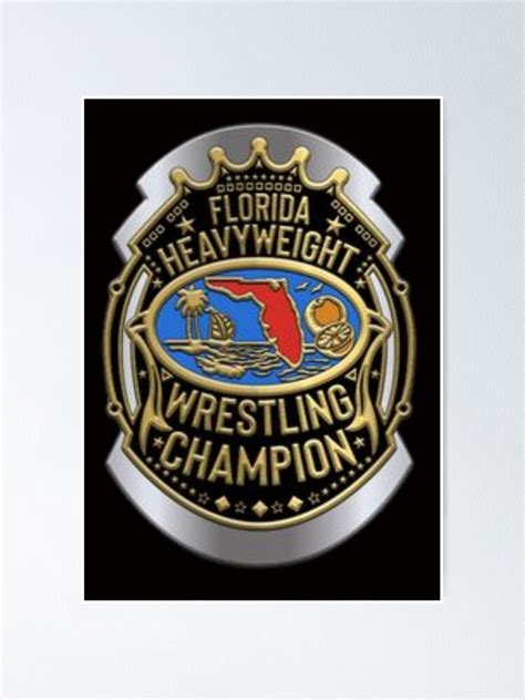 Florida Wrestling Championship Belt Poster For Sale By Saint