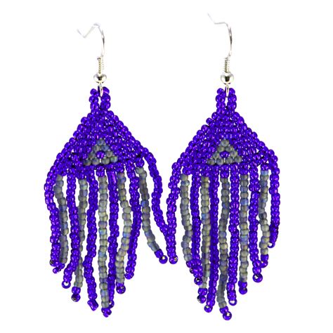 Blue Fringe Earrings Megan Petersen Jewelry