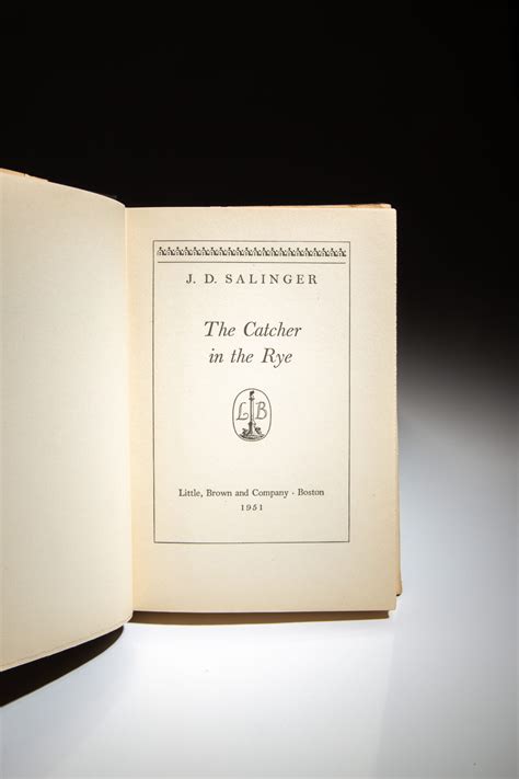 The Catcher in the Rye - The First Edition Rare Books