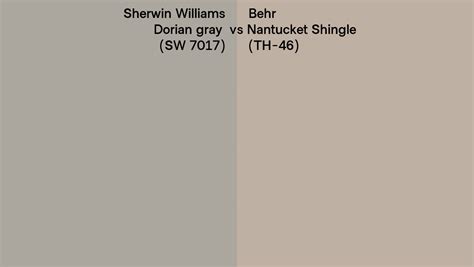 Sherwin Williams Dorian Gray Sw Vs Behr Nantucket Shingle Th