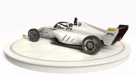 Tatuus F4 T 421 Formula 4 Season 2022 White Mockup Race Car 3d Model