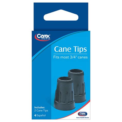 Carex Black Walking Cane Tips Rubberstainless Steel Ace Hardware