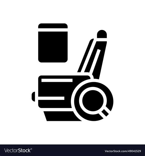 Cabin Interior Check Aircraft Glyph Icon Vector Image