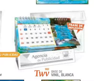 Calendario De Escritorio B Vinil Pzas Personalizada En